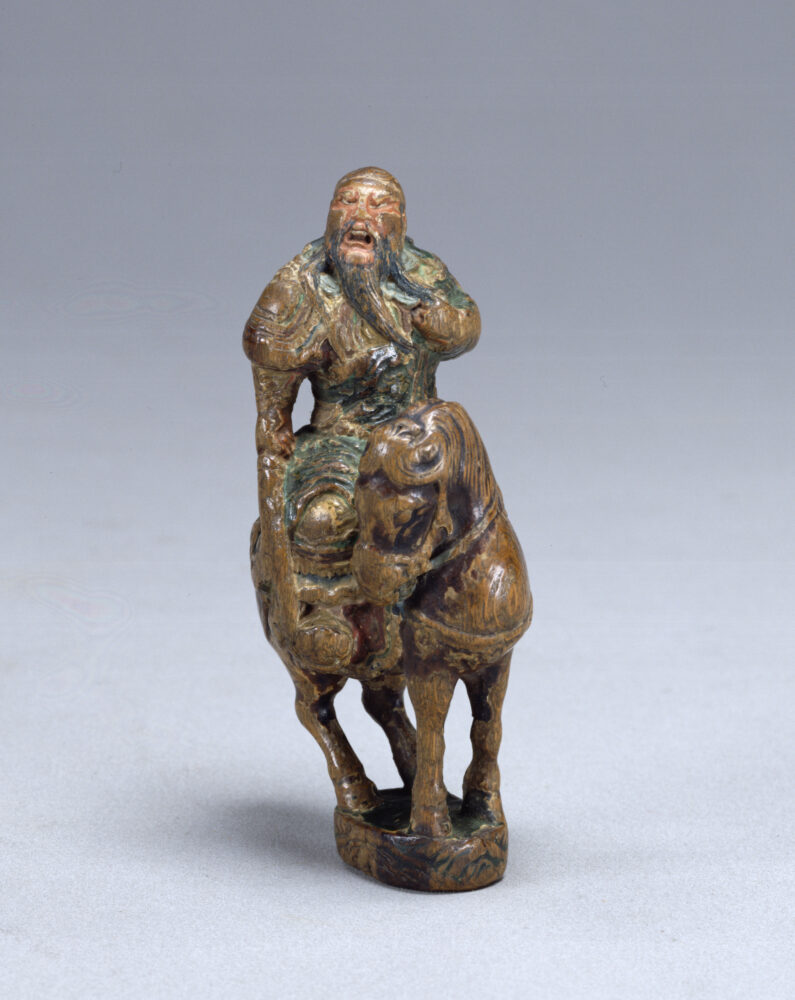 Toggle (Netsuke) Shaped Like Guanyu on a Horse