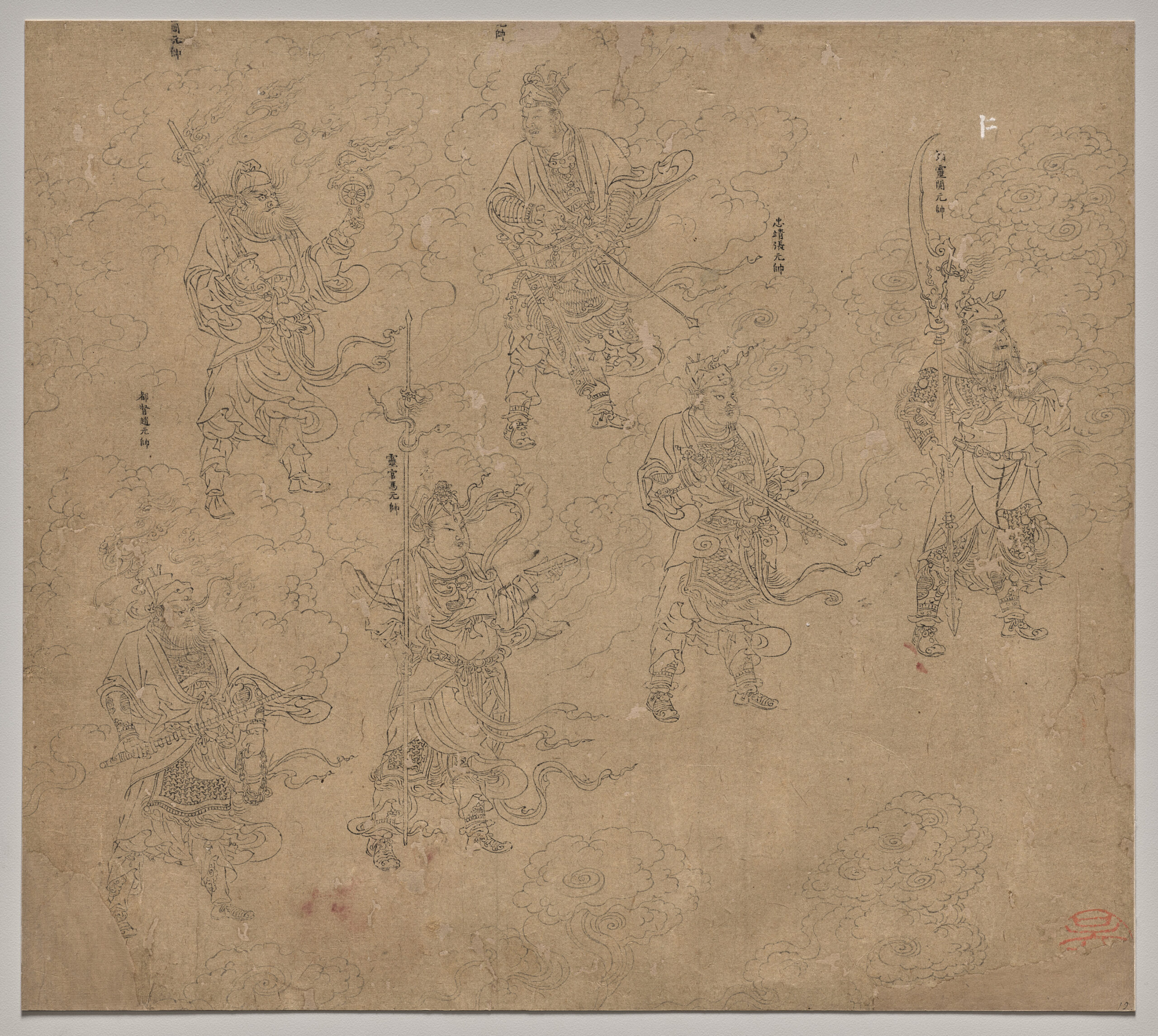 Album of Daoist and Buddhist Themes: Procession of Daoist Deities: Leaf 12