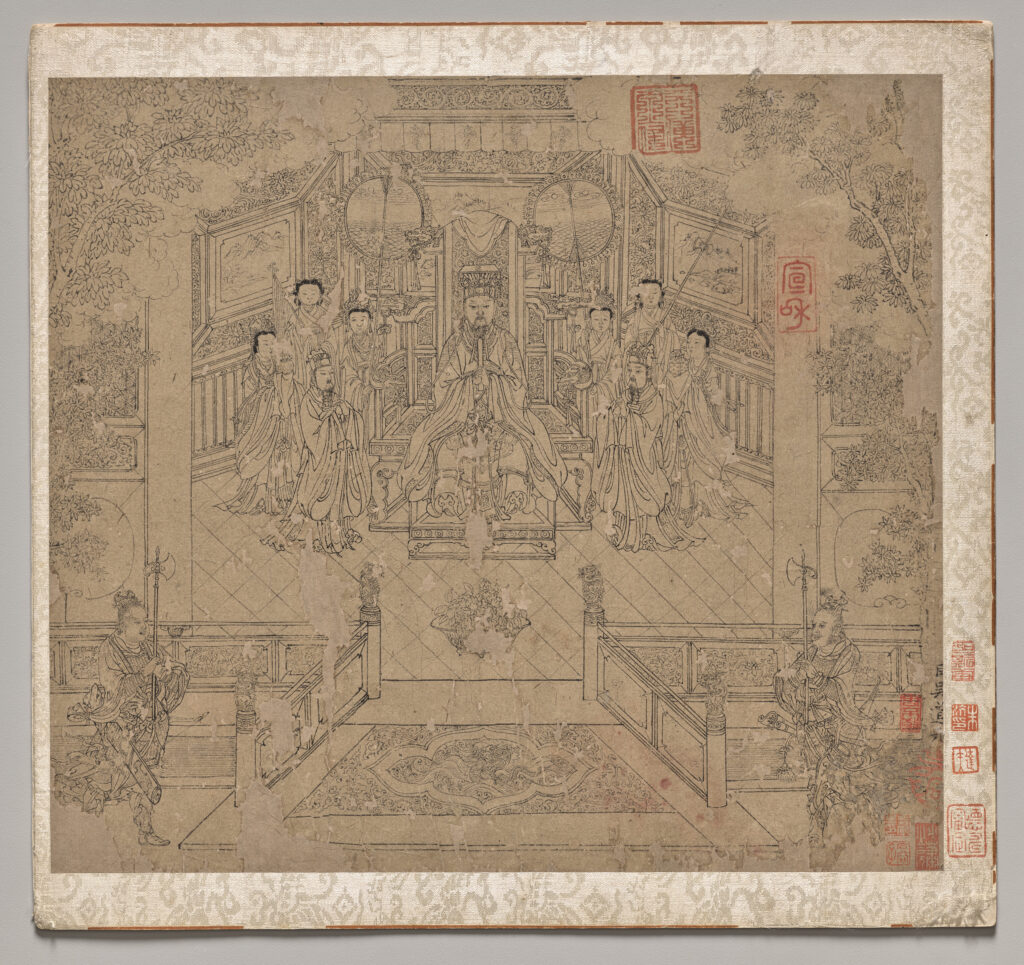 Album of Daoist and Buddhist Themes: Procession of Daoist Deities: Leaf 1