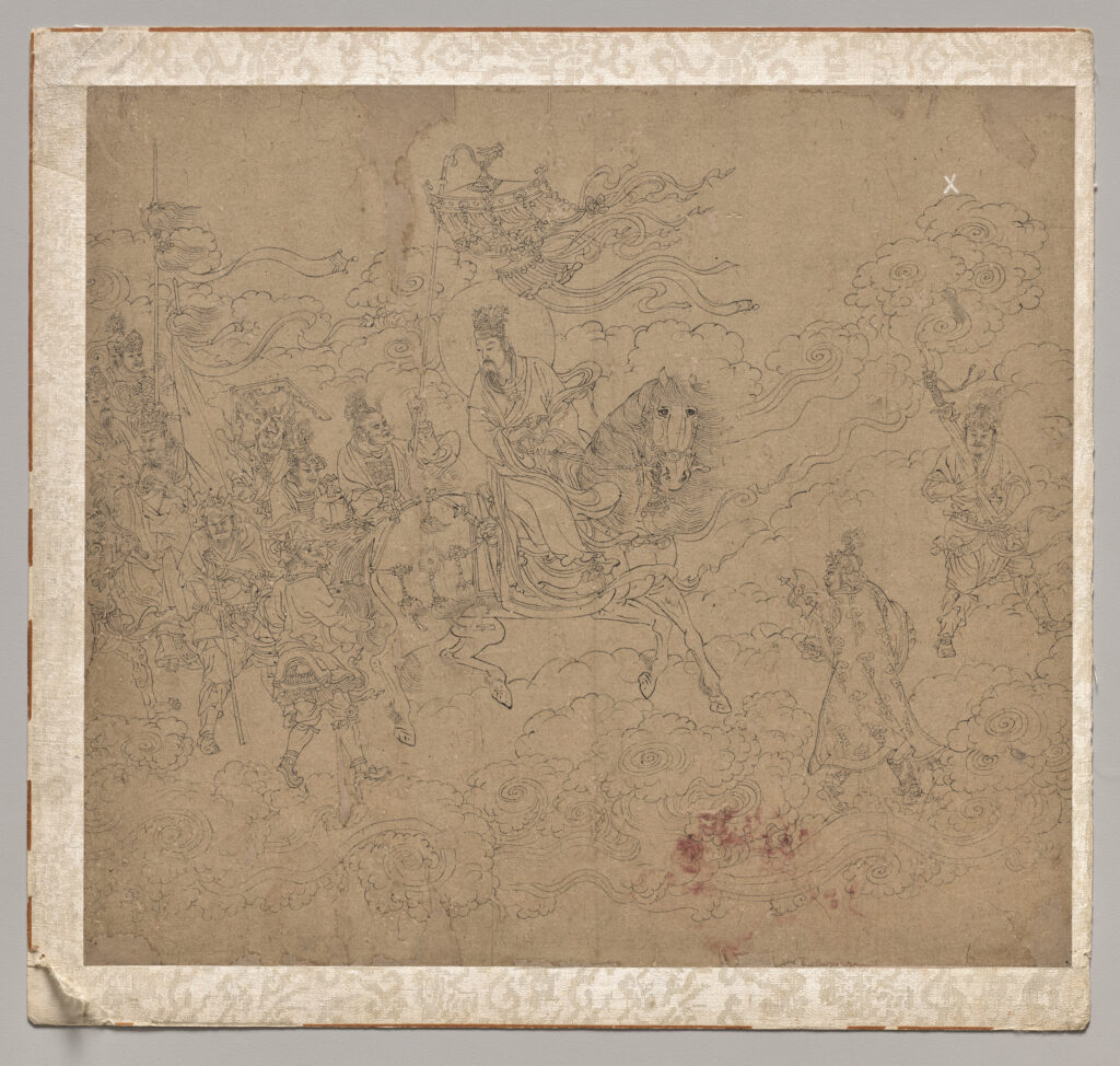Album of Daoist and Buddhist Themes: Procession of Daoist Deities: Leaf 4
