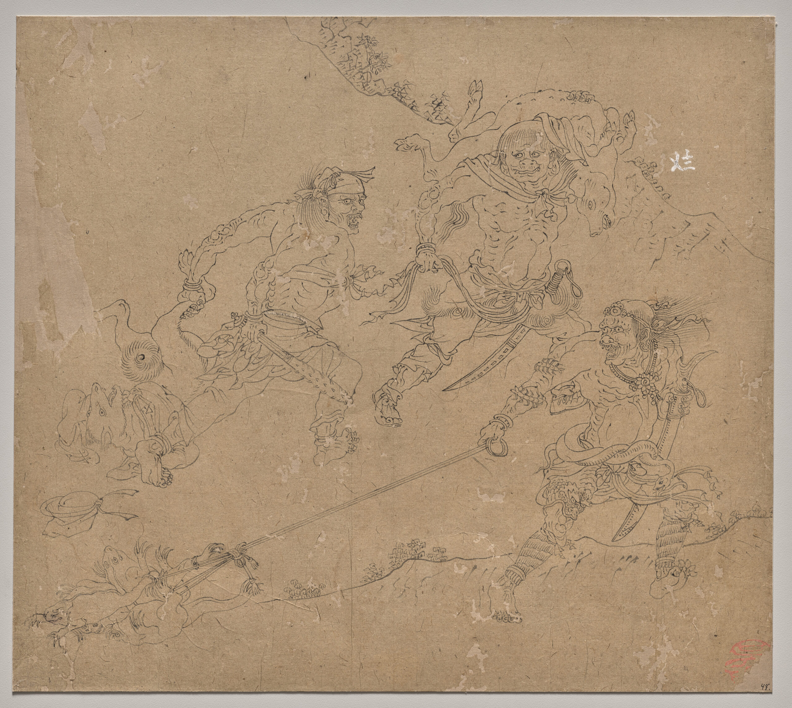 Album of Daoist and Buddhist Themes: Search the Mountain: Leaf 48