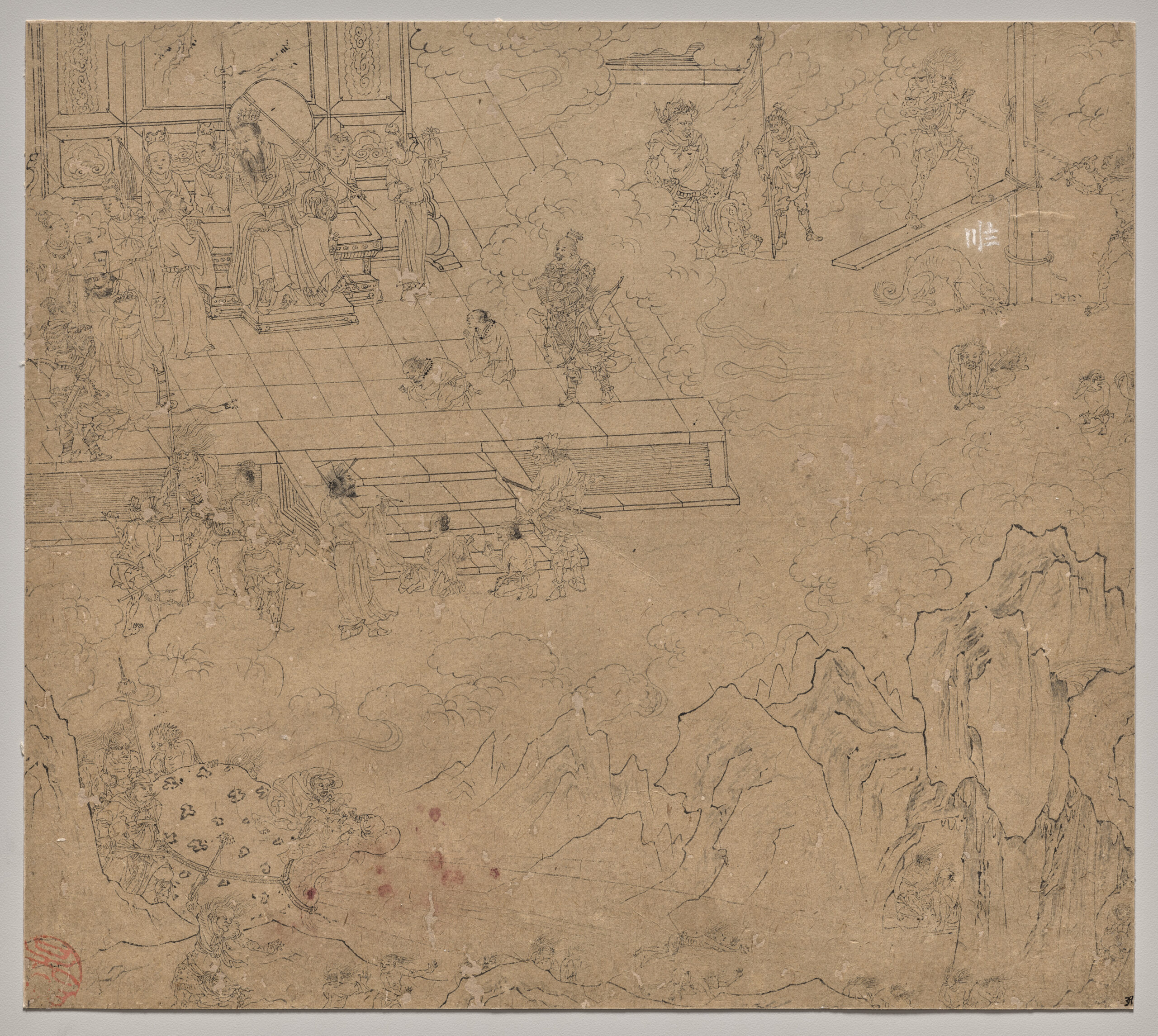 Album of Daoist and Buddhist Themes: Kings of Hells: Leaf 39