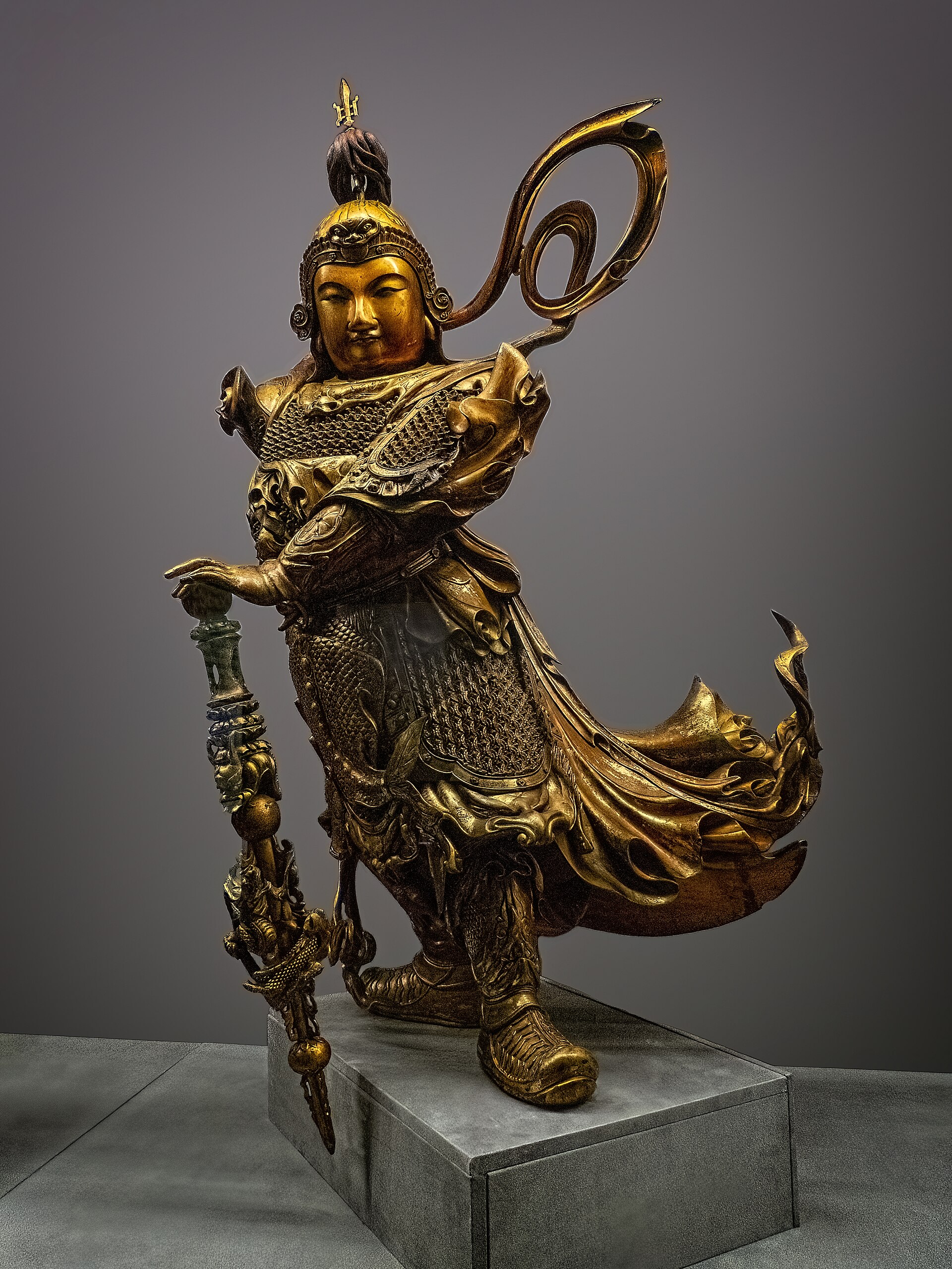 Wood sculpture of Wei Tuo