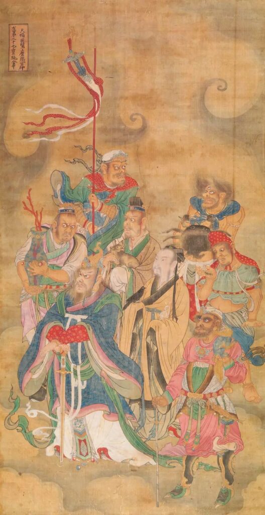 水陆画宝宁寺 宝瓶金牛天蝎巨蟹磨羯宫神
