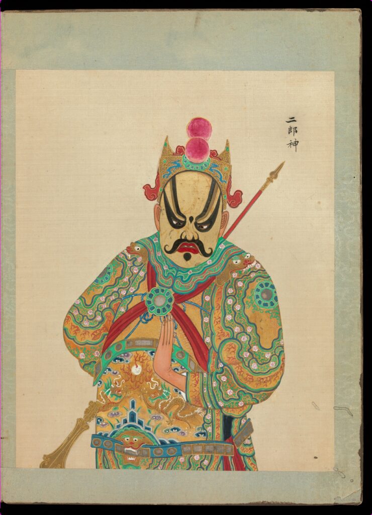 無款 清末 京劇一百人物像 冊 絹本