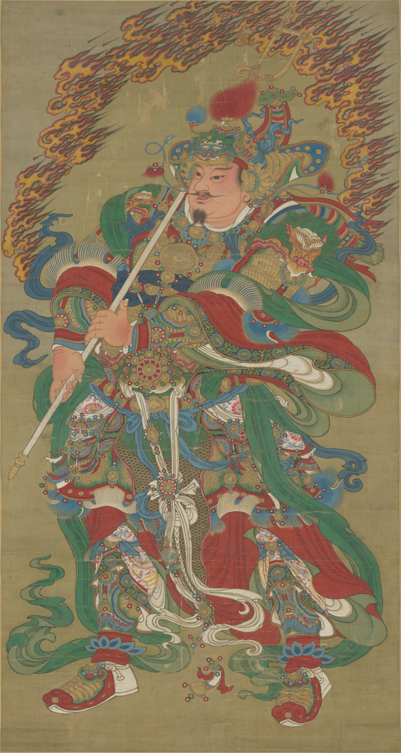 Chinese: 《明人护法佛像图轴》