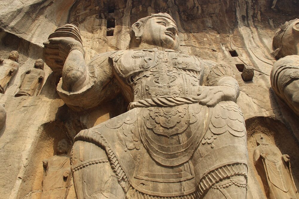 Heavenly King, Fengxian Temple, Longmen Grottoes (10257838194)