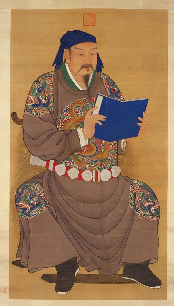 明人《岳飞像》轴