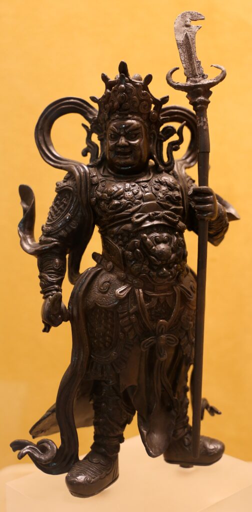 Cina, statua di guan yu, in bronzo, s.d