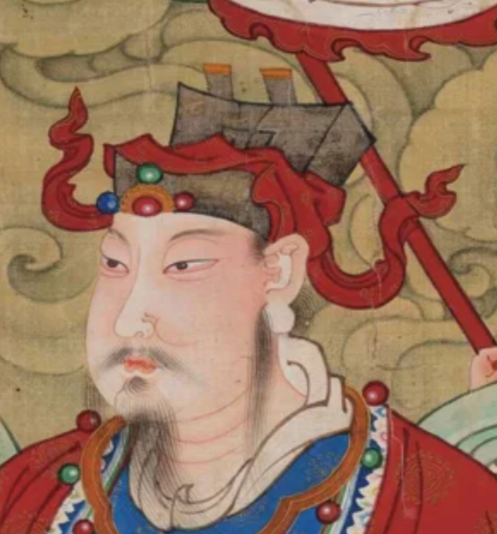 Gray rigid Futou with jeweled front and crossed feet