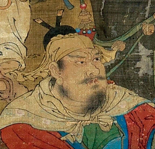 Military Futou with forehead wrapping and crossed feet